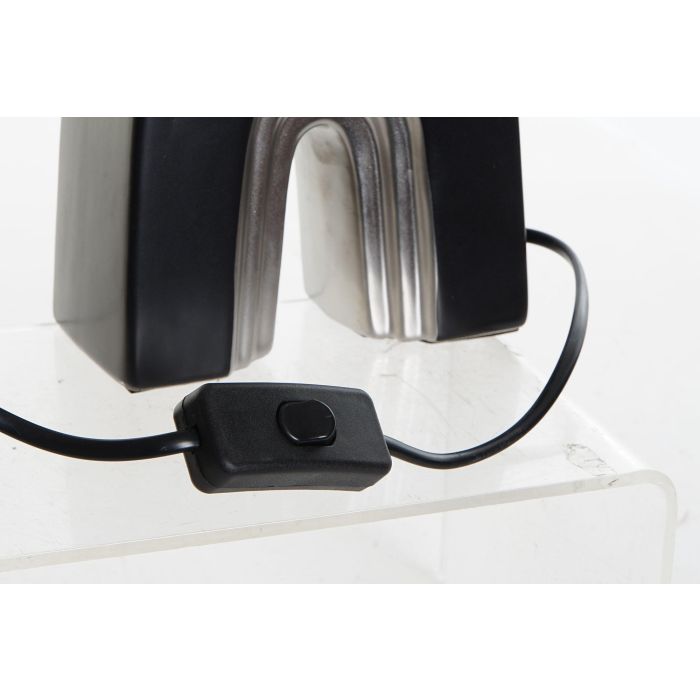 DKD Home Decor Lámpara Sobremesa Moderno Negro Blanco 23 x 16 x 32 cm (2 Unidades) 3