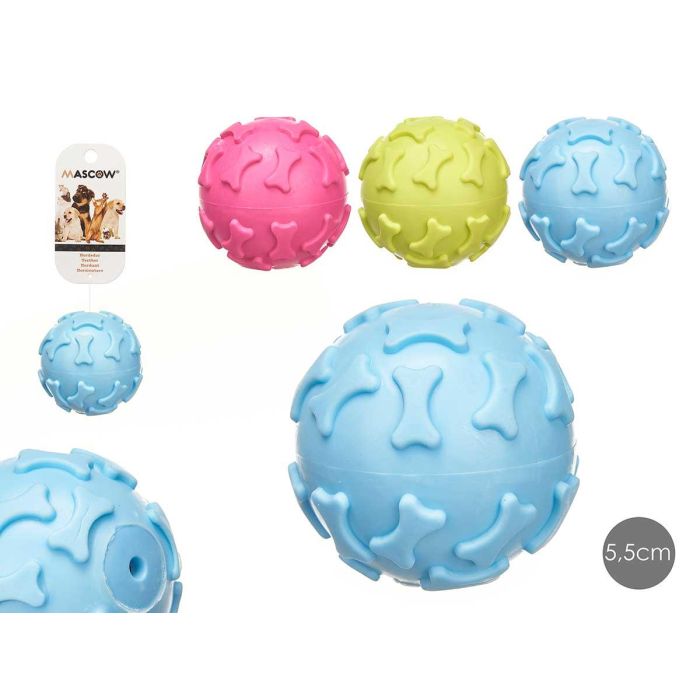 Bola de Silicona para Mascotas Hueso 5.5 cm - Mascow, Varios Colores (24 Unidades) Bola de Silicona para Mascotas Hueso 5.5 cm - Mascow, Varios Colores (24 Unidades)