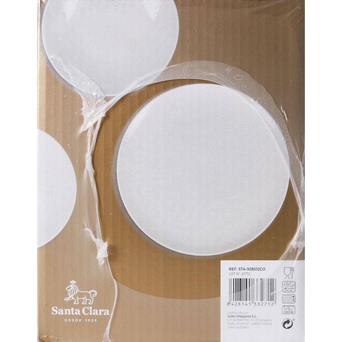 Vajilla de porcelana Corunya 12 piezas color marfil - Santa Clara 5