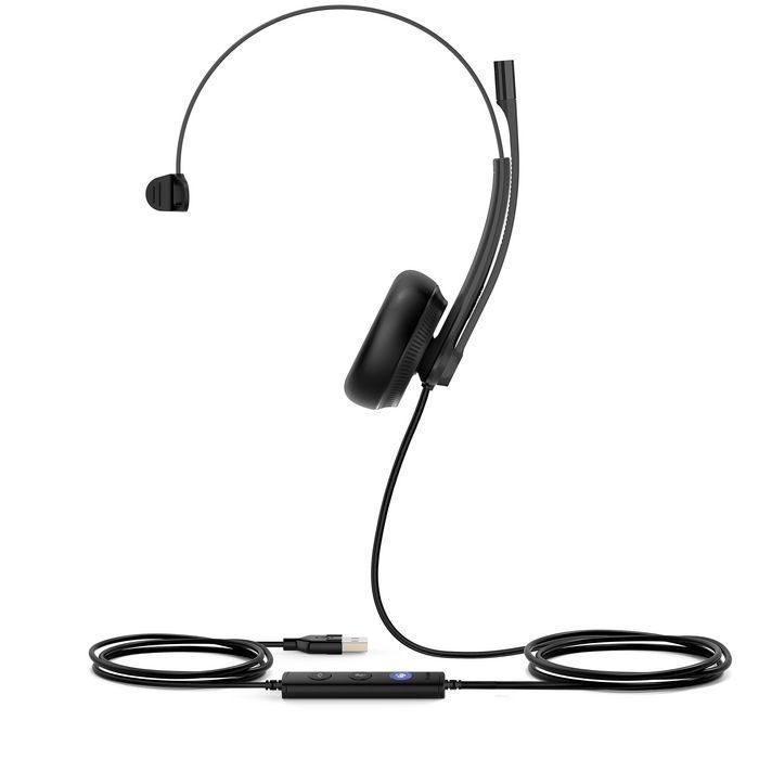 Yealink Auriculares USB UH34 Mono Teams con micrófono, 20 Hz-20 kHz, driver 28 mm, ultraligeros para oficina
