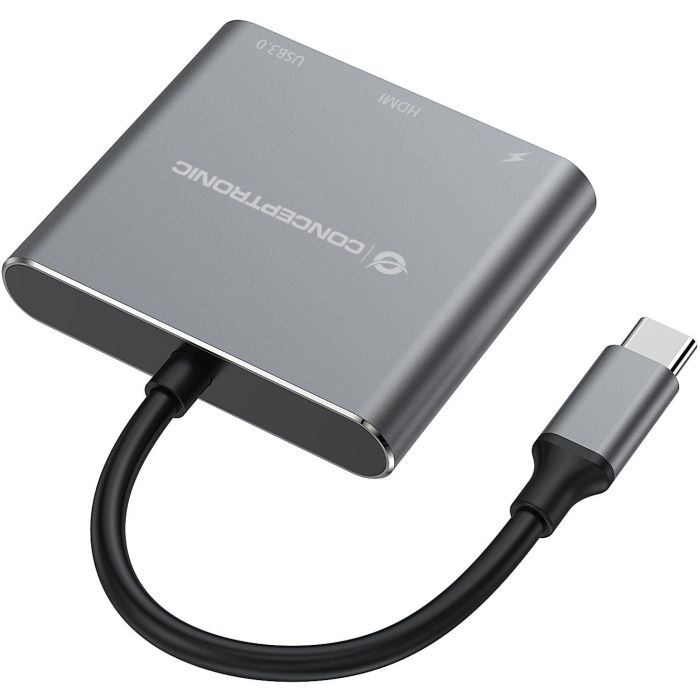 Conceptronic Docking USB-C 3in1 1xHDMI 4K 1xUSB-A 3.0 1xUSB-C Alimentacion 100W 6