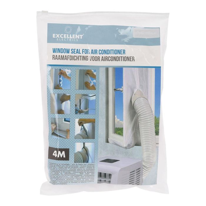 Basics Sellador de ventana para aire acondicionado, Blanco, 4 m 0 Basics Sellador de ventana para aire acondicionado, Blanco, 4 m 0