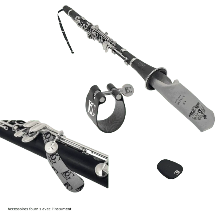 SML Clarinete Sib CL400 Boehm ABS Mecánica Alpaca Plateada 17 Llaves Con Estuche 1