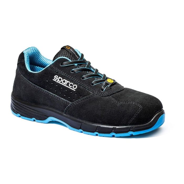 Sparco Horizon Moreno - Zapato deportivo de seguridad, negro/azul, talla 39, ESD S1PS SR FO, suela de poliuretano ultraligera, tejido 3D microperforado transpirable 1 Sparco Horizon Moreno - Zapato deportivo de seguridad, negro/azul, talla 39, ESD S1PS SR FO, suela de poliuretano ultraligera, tejido 3D microperforado transpirable 1