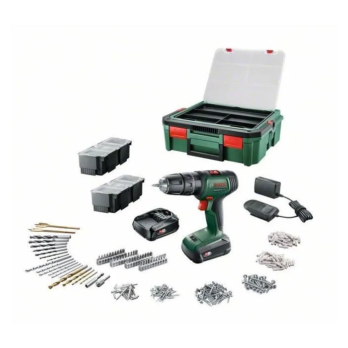 Bosch Taladro Atornillador UniversalDrill 18 V 2 Baterías 1.5Ah + 241 Accesorios + SystemBox 0 Bosch Taladro Atornillador UniversalDrill 18 V 2 Baterías 1.5Ah + 241 Accesorios + SystemBox 0