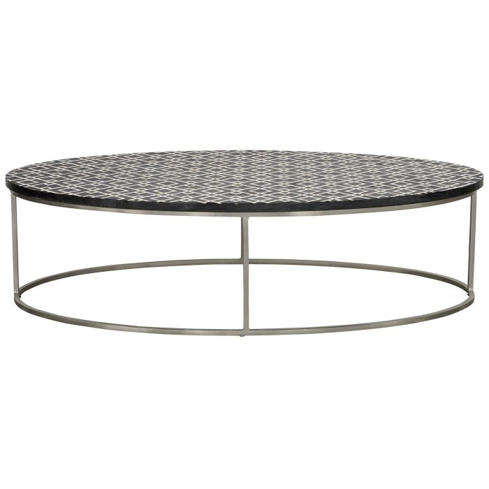 Mesa de Centro Home ESPRIT Negro Marfil 150 x 80 x 40 cm