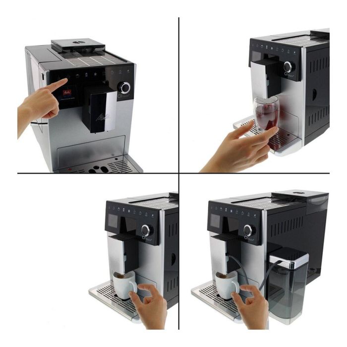 MELITTA CI Touch F630-101 Cafetera con molinillo - Depósito extraíble 1,8L - 2 depósitos de granos - Pantalla táctil - Plata 9