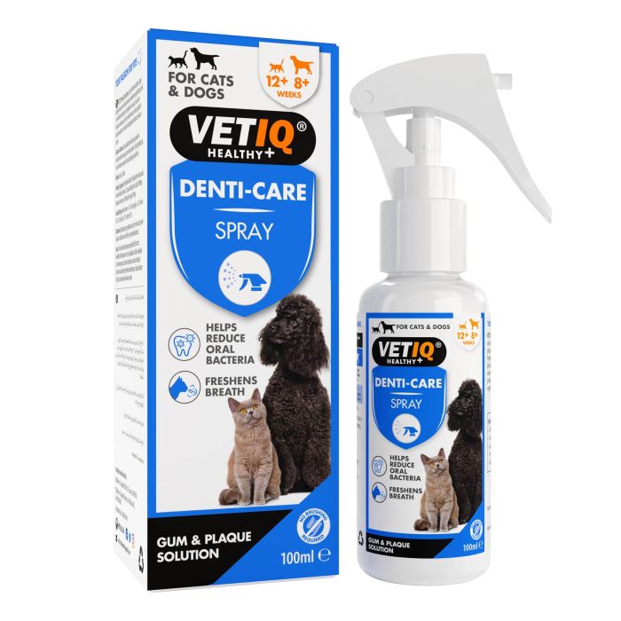 VetIQ Gum Shield 2en1 Spray Dental Bucal Perros y Gatos 100ml - Elimina Placa, Refresca Aliento y Encías Sanas 1