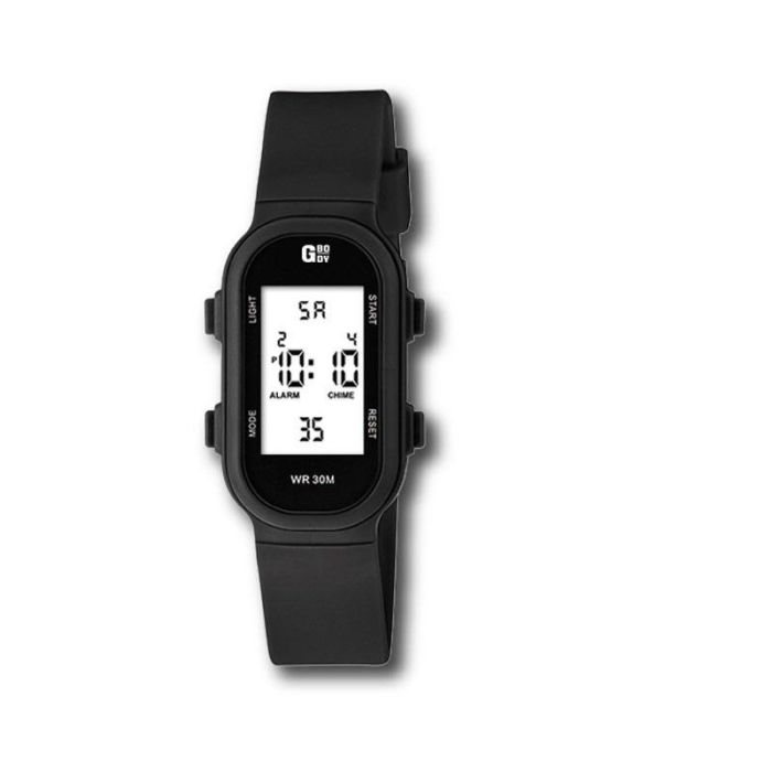 G&B TIME Reloj GBody LCD Rectangular con Luz LED Blanca y Estuche WR3 para Cadete