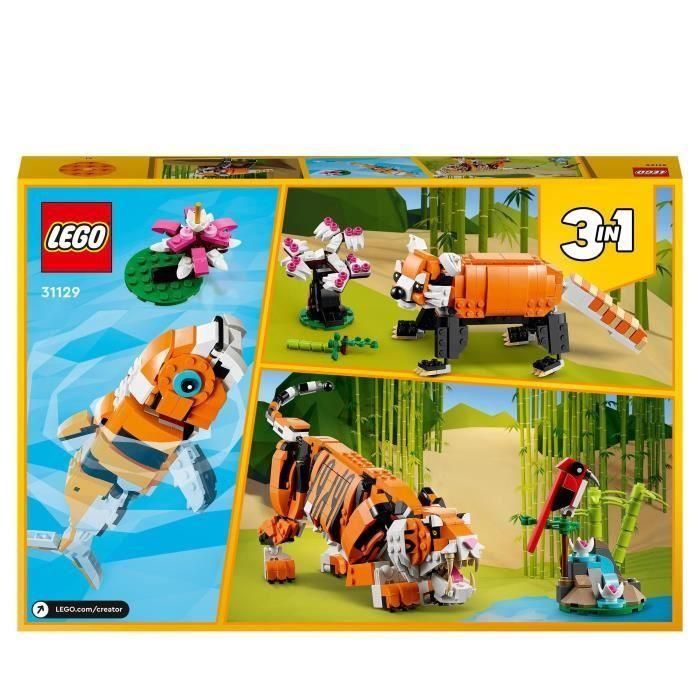 LEGO 31129 Creator 3 en 1 Su Majestad el Tigre, Set de Construcción de Juguetes de Animales para Niños y Niñas 9+ años 5 LEGO 31129 Creator 3 en 1 Su Majestad el Tigre, Set de Construcción de Juguetes de Animales para Niños y Niñas 9+ años 5