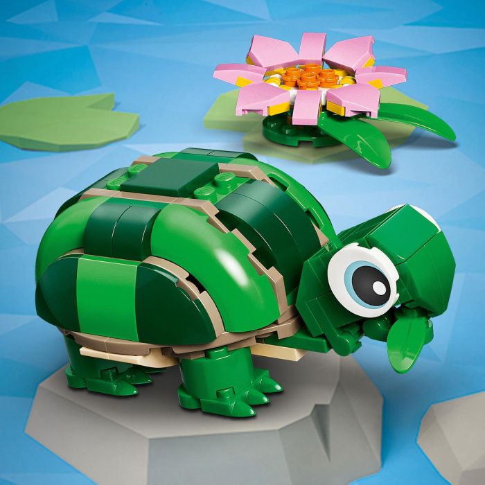 Lego Juego de Construccion Tortuga Con Flor De Nenúfar Creator 6+ Años 5