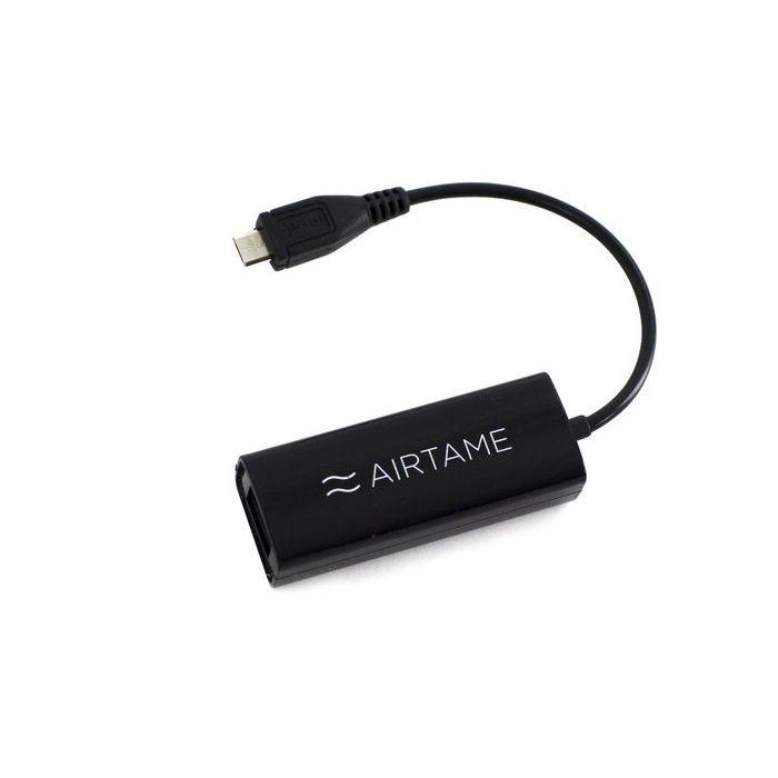 AIRTAME Adaptador Ethernet para Dispositivo Airtame, Conexión de Red por Cable, Puertos Micro-USB a RJ-45