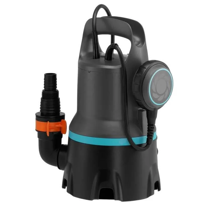 Gardena Bomba de Aguas Residuales 9000 - Caudal 9000l/h, Potencia 300W, Partícula 25mm, Flotador Automático 1