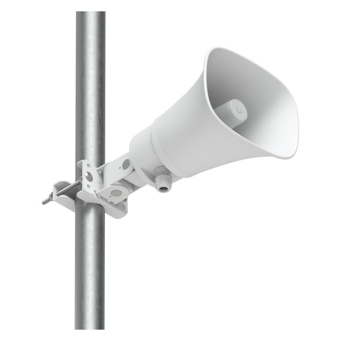 Ubiquiti (UI) UP-AI-Horn-Speaker-W Altavoz IP66 para Exterior de 1 vía, Alimentación PoE, 120 dB, Montaje en Pared, Blanco