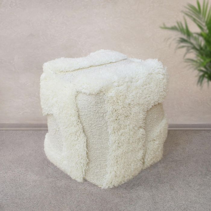 Reposapies Boho DKD Home Decor Crudo 45 x 45 x 45 cm 2