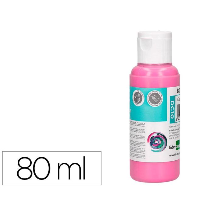 Pintura Acrilica Liderpapel Bote De 80 mL Rosa