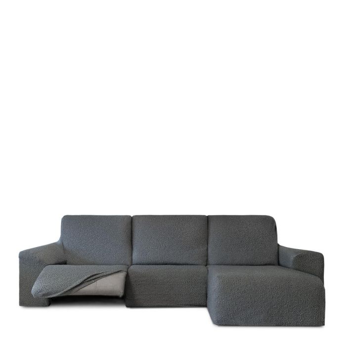 Funda para chaise longue de brazo corto derecho Eysa ROC Gris oscuro 120 x 120 x 360 cm 1