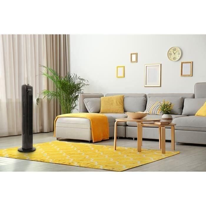 Ventilador de columna oceánica - 45W - Altura 78 cm - 3 velocidades - Oscilating - Temporizante - Negro 2 Ventilador de columna oceánica - 45W - Altura 78 cm - 3 velocidades - Oscilating - Temporizante - Negro 2