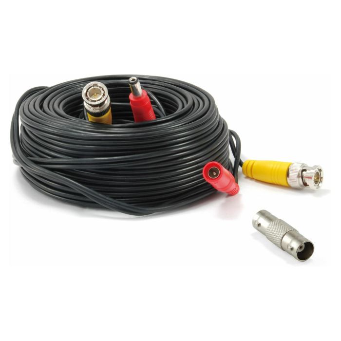 Level One CAS-5018 Cable BNC Macho a BNC Hembra con Adaptador, Negro, 18m 0 Level One CAS-5018 Cable BNC Macho a BNC Hembra con Adaptador, Negro, 18m 0