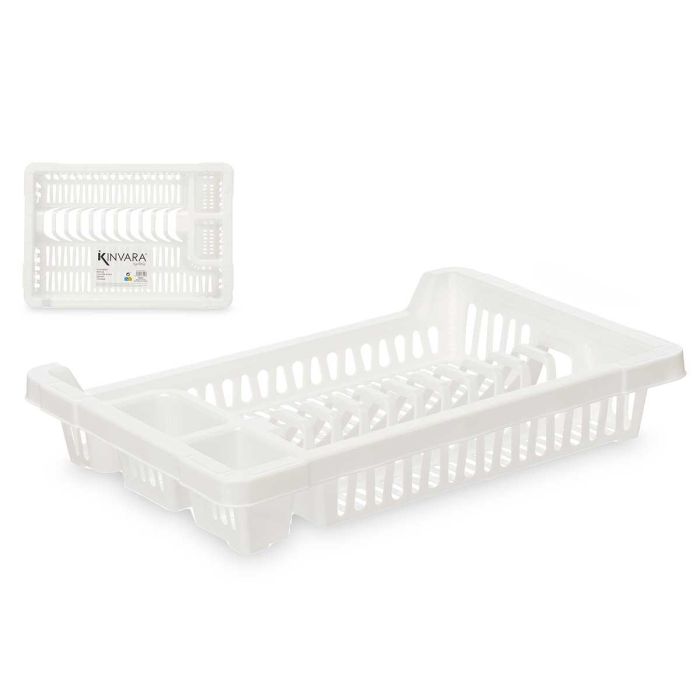 Escurridor Plato Plastico Pequeño Blanco Kinvara 42X7CM (24 Unidades) Escurridor Plato Plastico Pequeño Blanco Kinvara 42X7CM (24 Unidades)