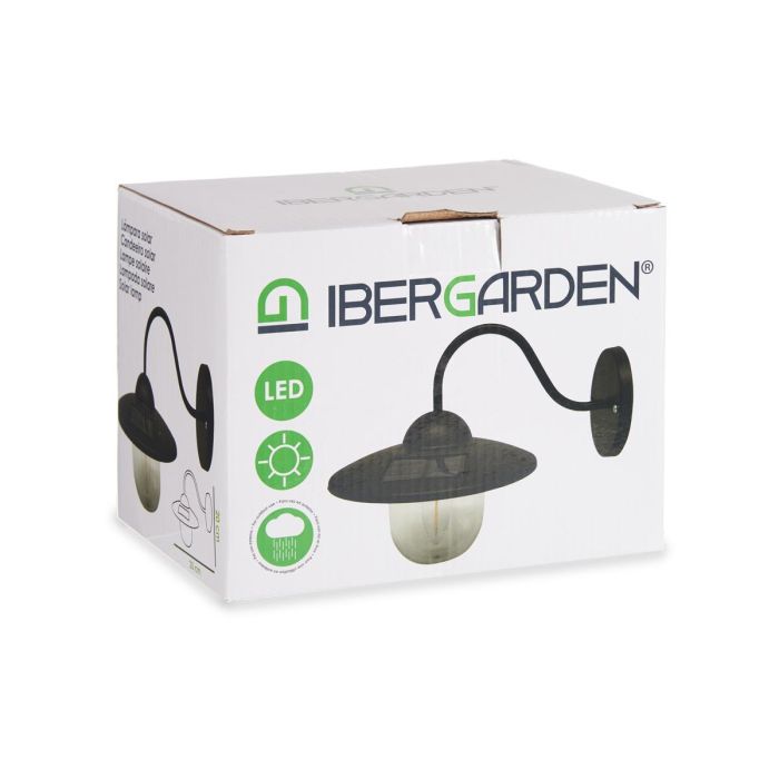 Aplique Solar Exterior Redondo Luz Cálida Ibergarden 18x20x23.5 cm Negro (12 Unidades) 2 Aplique Solar Exterior Redondo Luz Cálida Ibergarden 18x20x23.5 cm Negro (12 Unidades) 2
