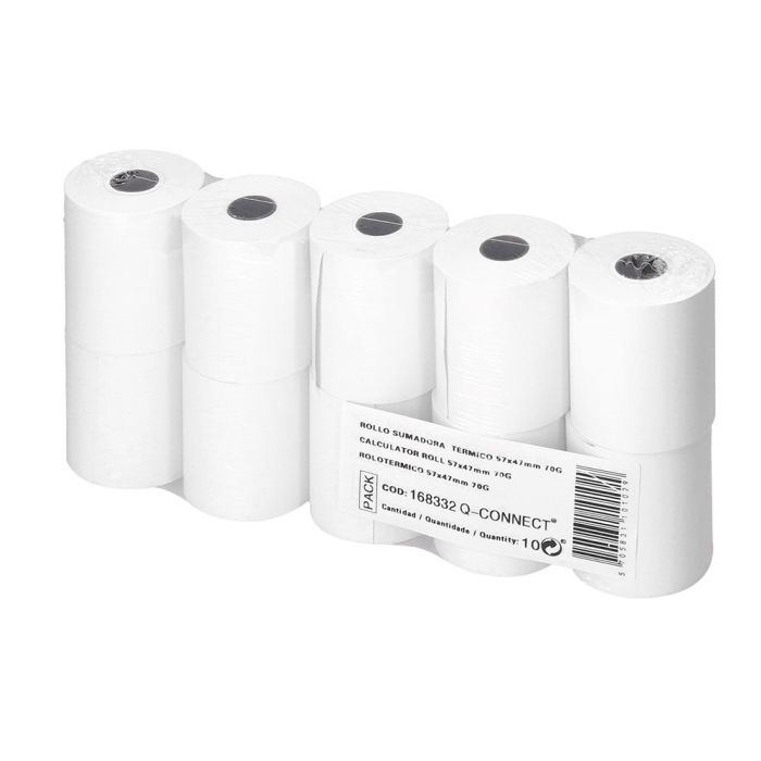 Rollo Sumadora Termico Greening 57 mm Ancho X 47 mm Diametro Para Tpv Sin Bisfenol A Papel De 70 gr-M2 100 unidades 1