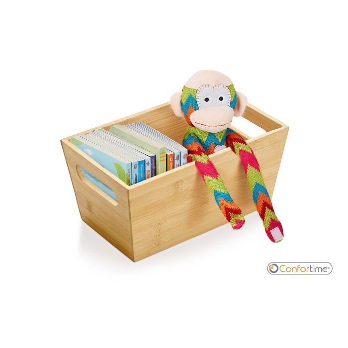 Cesta de Ordenación de Bambú 25x15x12 cm - Confortime (8 Unidades) 4 Cesta de Ordenación de Bambú 25x15x12 cm - Confortime (8 Unidades) 4