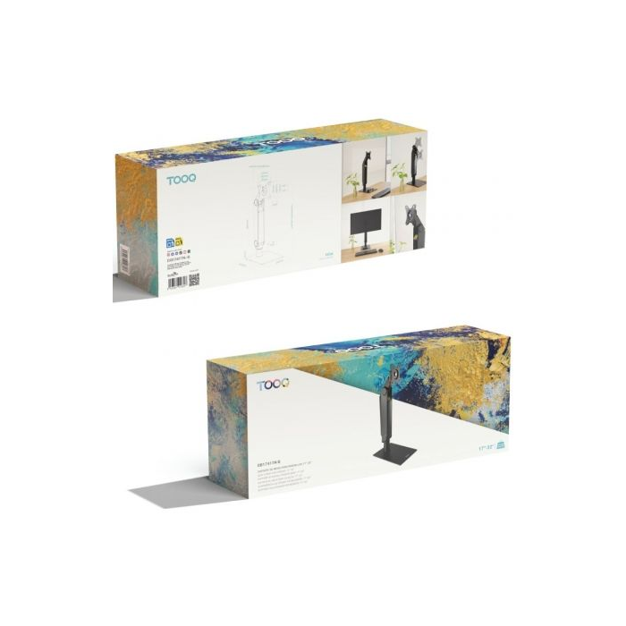 Soporte de Mesa para Monitor TooQ DB1741TN-B/ Giratorio/ Inclinable/ hasta 8kg 4 Soporte de Mesa para Monitor TooQ DB1741TN-B/ Giratorio/ Inclinable/ hasta 8kg 4