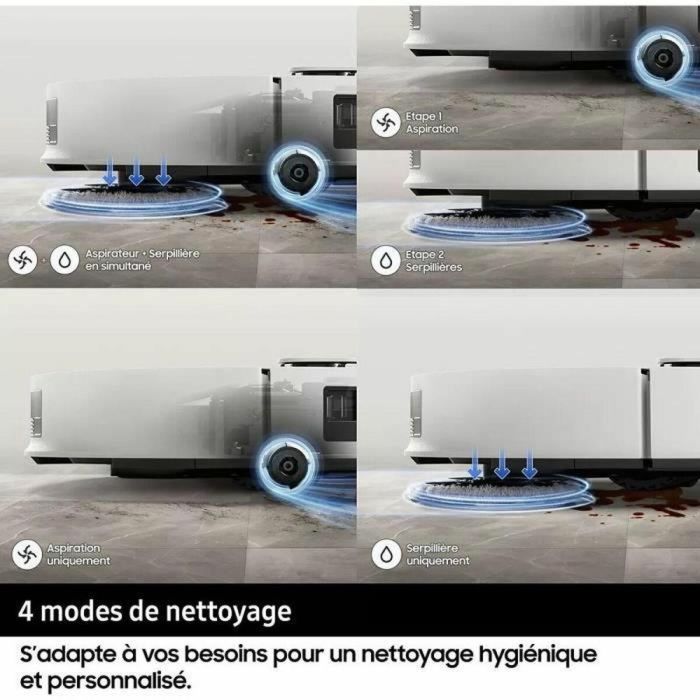 Samsung VR7MD97A14G Aspiradora robot Jet Bot Combo AI con Estación de limpieza, desinfección por vapor y Reconocimiento de objetos 5 Samsung VR7MD97A14G Aspiradora robot Jet Bot Combo AI con Estación de limpieza, desinfección por vapor y Reconocimiento de objetos 5