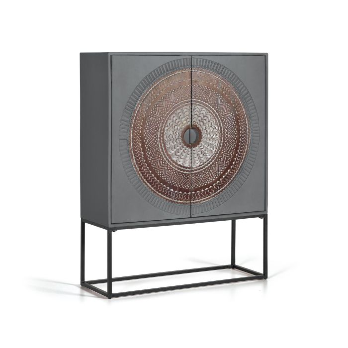 Giner y Colomer Aparador Madera de Mango Pata Metal Gris Marrón 142 cm 0 Giner y Colomer Aparador Madera de Mango Pata Metal Gris Marrón 142 cm 0