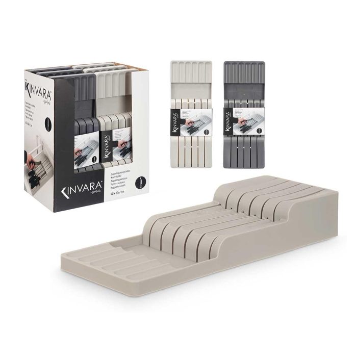 Soporte Cuchillos Surtidos Gris Kinvara 40X7CM (12 Unidades) Soporte Cuchillos Surtidos Gris Kinvara 40X7CM (12 Unidades)