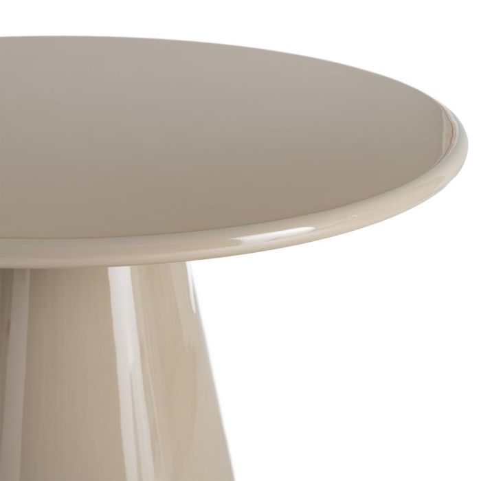 Mesa Comedor Alto Brillo Taupe Dm 120 X 120 X 75 cm