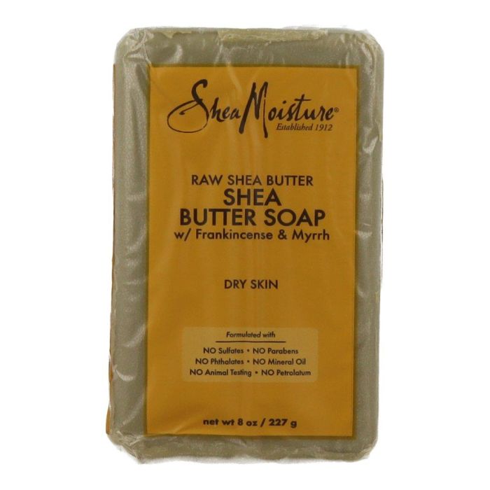 Shea Moisture Jabón Sólido de Manteca de Karité Cruda para Piel Seca 230g – Limpia, Hidrata y Revitaliza el Cutis