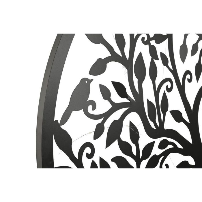 DKD Home Decor Decoración Pared Árbol Cottage Iluminada 25 LED Metal Negro 99x99x2 cm con Pilas AA 4 DKD Home Decor Decoración Pared Árbol Cottage Iluminada 25 LED Metal Negro 99x99x2 cm con Pilas AA 4