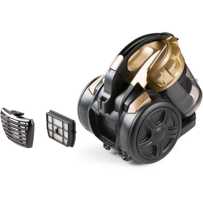 Aspiradora cilíndrica sin bolsa - DOMO - DO7297S - 700 W - 2,5 L - 79 dB - Negro/Dorado 2 Aspiradora cilíndrica sin bolsa - DOMO - DO7297S - 700 W - 2,5 L - 79 dB - Negro/Dorado 2