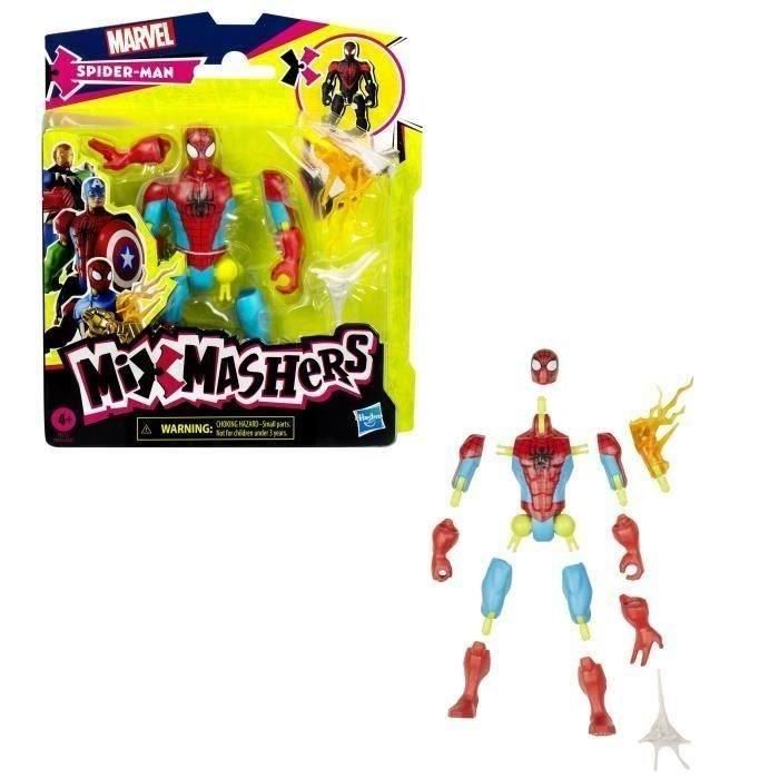 MixMashers Marvel Spider-Man, mezcla y combina figura de Spider-Man con accesorios