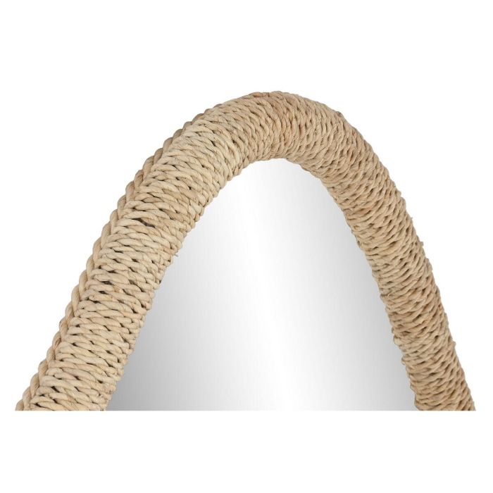 Espejo de pared Home ESPRIT Natural Cristal Ratán Scandi 63,5 x 4,5 x 101 cm 2