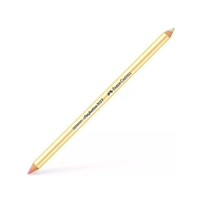 Faber Castell Lápiz Goma Mixto Perfection 7057 Doble Punta para Tinta y Grafito, 12 Unidades Borrador de Precisión Sin PVC (12 Unidades)