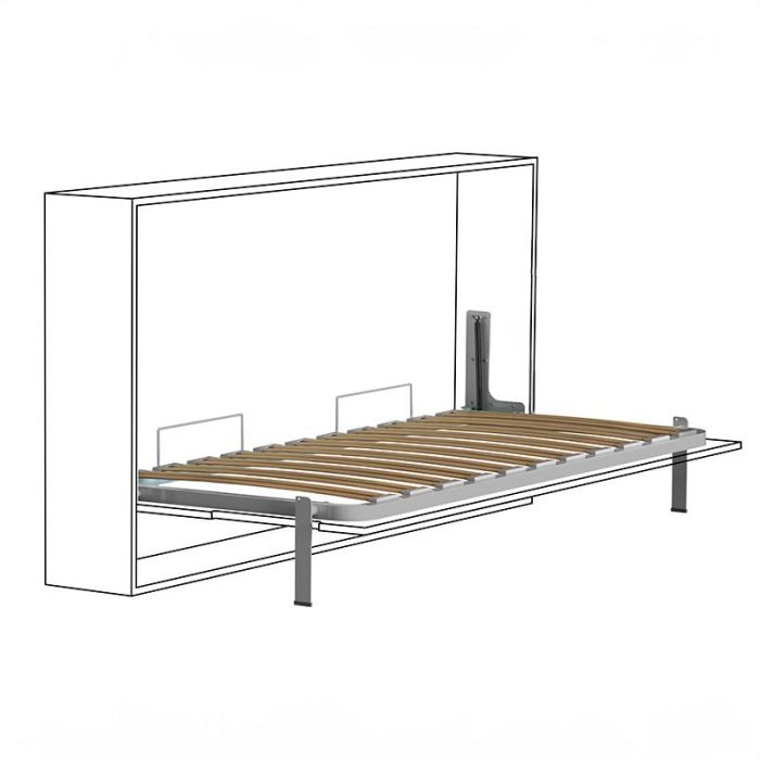 Somier Horizontal 135X190 Gris Pata Basculante Herrajes Fab.Nacional Somier Horizontal 135X190 Gris Pata Basculante Herrajes Fab.Nacional