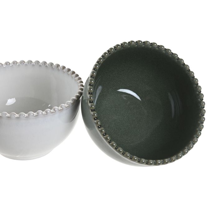 Bol Moderno DKD Home Decor Turquesa Beige 14 x 8 x 14 cm (6 Unidades) 2 Bol Moderno DKD Home Decor Turquesa Beige 14 x 8 x 14 cm (6 Unidades) 2