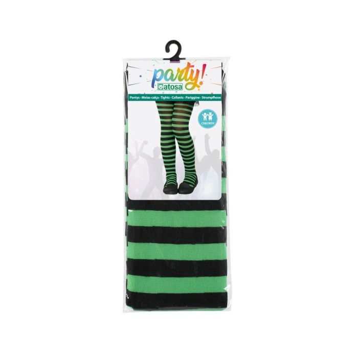 Pantys Rayas Verde para Niño - Accesorio para disfraces de fantasía, carnaval y navidad - Edad recomendada 3 años 1 Pantys Rayas Verde para Niño - Accesorio para disfraces de fantasía, carnaval y navidad - Edad recomendada 3 años 1