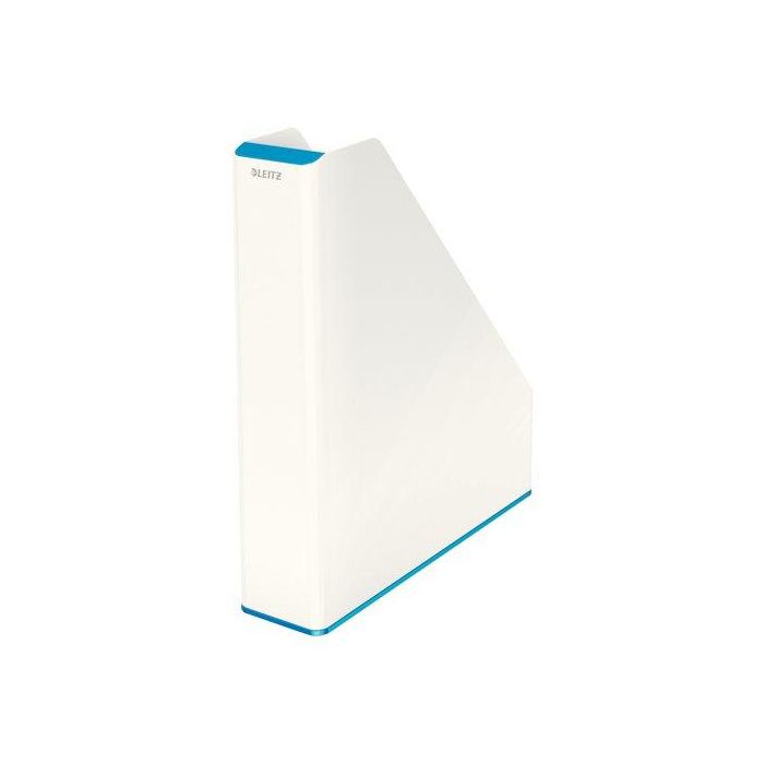 Revistero Plastico Leitz Wow Dual Azul Metalizado/Blanco