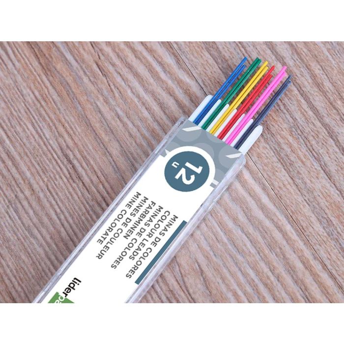 Minas Liderpapel Colores Surtidos 0,5 mm Estuche De 12 Minas 5