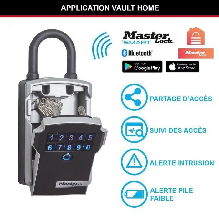 Caja de llaves conectada MASTER LOCK - Bluetooth o combinación - Con asa 2 Caja de llaves conectada MASTER LOCK - Bluetooth o combinación - Con asa 2