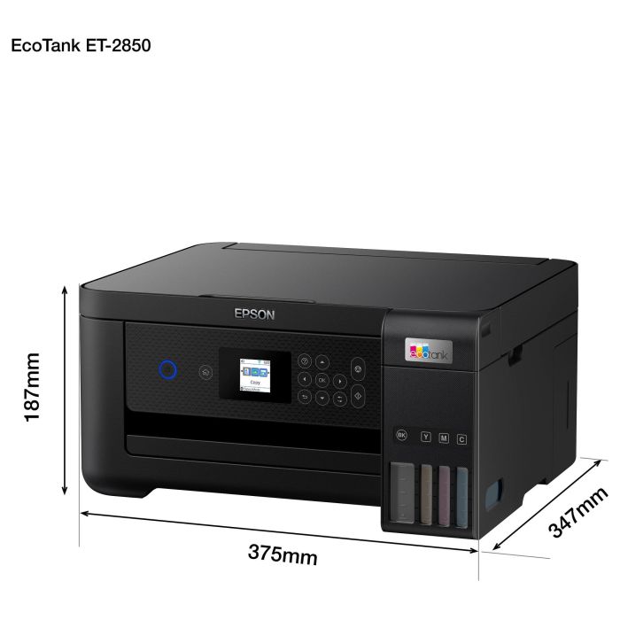 Epson ET-2850 Impresora Multifunción 3 en 1, Inyección de Tinta A4, Wi-Fi, Dúplex Automático, Color Negro 3 Epson ET-2850 Impresora Multifunción 3 en 1, Inyección de Tinta A4, Wi-Fi, Dúplex Automático, Color Negro 3