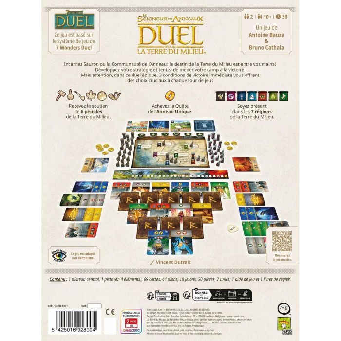 Asmodee AAAND21562 ESDLA: Duelo por la Tierra Media - Juego de Mesa Temático El Señor de los Anillos 5
