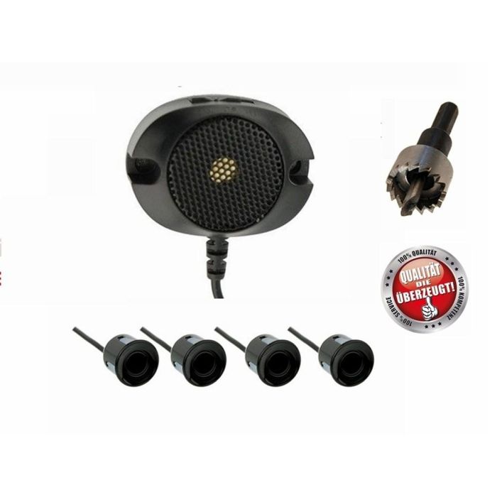 M-Tech CP7 MTECCP7B Sistema de Aparcamiento Asistido 4 Sensores Ultrasónicos con Zumbador Negro Fácil Montaje