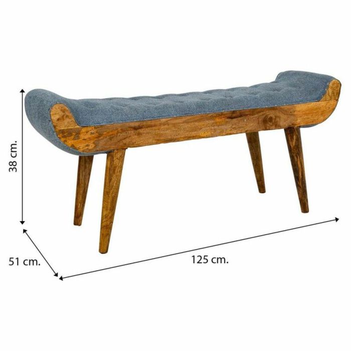 Banco Alexandra House Living Lona Madera de mango 51 x 38 x 125 cm 1