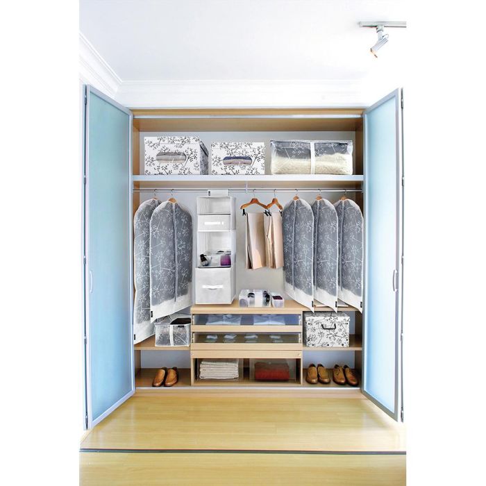Domo Pack Living Guarda mantas Bon ton XL 95x45x18 cm Polipropileno Transparente 1
