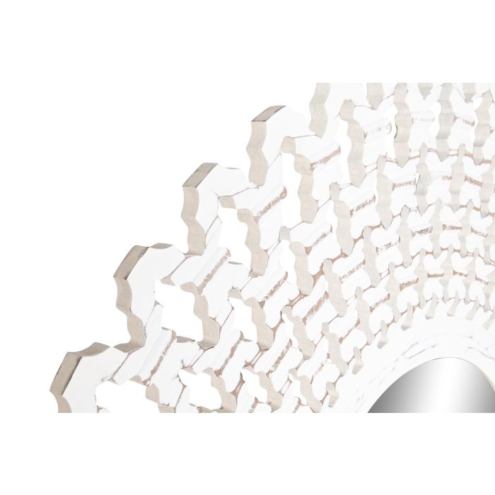 DKD Home Decor Espejo Indio Blanco 2.5 x 90 x 90 cm MDF Cristal 2 DKD Home Decor Espejo Indio Blanco 2.5 x 90 x 90 cm MDF Cristal 2